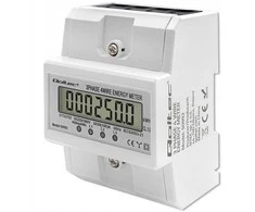 „Qoltec“ trifazis elektroninis skaitiklis | DIN bėgelio energijos suvartojimo skaitiklis | 400 V | 100A | LCD | 4P