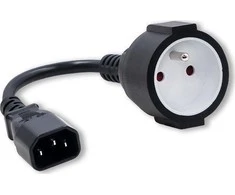 QOLTEC 53907 Adapteris IEC 320 C14 FRENCH 0,15m