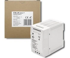 Qoltec DIN bėgelio maitinimo šaltinis 96W 24V 4A baltas plonas
