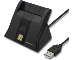 QOLTEC Smart chip ID kortelių skaitytuvas USB 2.0 Plug&amp;Play vertikalus