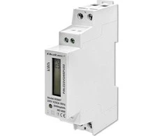 Vienfazis elektroninis skaitiklis suvartojimas energija ant bėgio din 230v lcd 1p plonas Qoltec