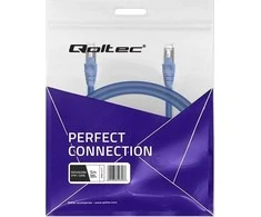 Tinklo laidas Kabelis sujungimo ftp cat6 2 x rj-45 5 m didelės spartos auksinis ekranuotas Qoltec