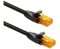 Qoltec CAT6 UTP tinklo kabelis 2xRJ45 30m juodas