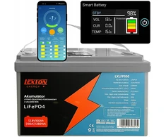 Qoltec ličio geležies fosfato akumuliatorius BMS LiFePO4 LCD/Bluetooth 12.8V 70Ah