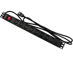 QOLTEC 53998 Apsauga nuo viršįtampių Qoltec skirta RACK 19 1U 10A PDU 8xIEC C13 2m
