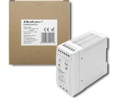 QOLTEC 50911 DIN bėgio maitinimo šaltinis 40W 24V 1.67A Baltas Slim