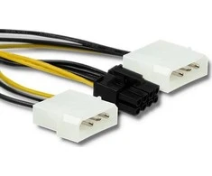 QOLTEC 50433 Qoltec Adapteris 2x MOLEX female PCI-E 8 pin 15cm
