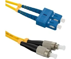Qoltec SC/UPC - FC/UPC šviesolaidinis pataisos laidas | Vienmodis | 9/125 | G652D | Dvipusis | 1m