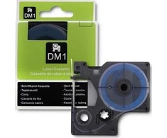 QOLTEC 50228 Termiškai susitraukiantis vamzdelis skirtas DYMO D1/DM1 9 mm x 1 5 m Balta Juodas