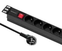 QOLTEC 54471 Maitinimo juostelė RACK spintelėms 1U 16A PDU 8xFRENCH 2m