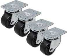 QOLTEC 54508 Rack ratukų komplektas be fiksavimo / 4vnt
