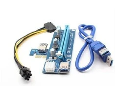 QOLTEC 55501 Qoltec Riser PCi-E 1x - 16x USB 3.0 SATA / PCI-E 6pin