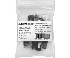 Qoltec RJ45 modulinis jungties kištukas | CAT5e | FTP | Auksu padengti kontaktai | 10 vienetų