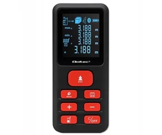 „Qoltec Precision“ skaitmeninis lazerinis atstumo matuoklis su elektroniniu nivelyru | su LCD ekranu | 120 m