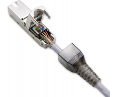 Kištukas rj45 be įrankių stp cat6 lizdas kaištis t568b t568a Qoltec
