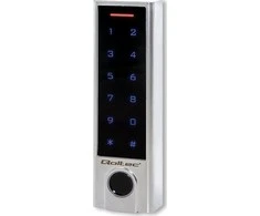 QOLTEC 52448 Kodinė spyna TITAN su pirštų atspaudų skaitytuvu RFID BT 4.0 Kodo kortelės rakto pultelis durų skambutis IP68 EM