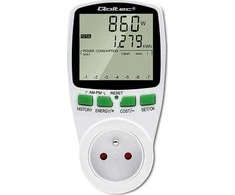 QOLTEC 50627 Galios matuoklis PM0627 su istorija / 3680W / 16A / LCD
