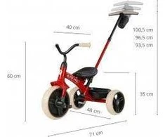 MILLY MALLY Qplay triratis Elite Pro raudonas
