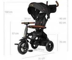 MILLY MALLY 5680 Qplay Triratis Rito Deluxe Guma juoda