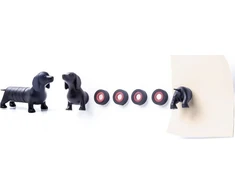 Qualy Magnes na lodówkę Dachshund pies juoda 8 dalys