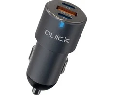 Quick Greitas QC-420 automobilinis įkroviklis su USB / 2x USB-C 60W