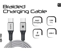 Quick USB-C - USB-C kabelis 1,5 m pilkas (4752168141274)