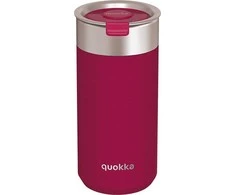 Quokka Boost Coffee Tumbler - Nerūdijantis plienas thermal mug with brewer 400 ml (Maroon)