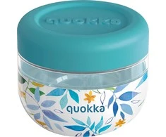 Quokka Bubble Food Jar - Plastikinė maisto talpa / priešpiečių dėžutė 500 ml (Akvarelės lapai)