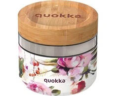 Quokka Deli Food Jar - Stiklinis maisto indelis / priešpiečių dėžutė 820 ml (Dark Flowers)