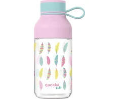 Quokka Ice Kids su dirželiu - Tritan buteliukas 430 ml (plunksnos)