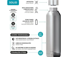 „Quokka Solid Kids“ su dirželiu - Nerūdijantis plienas, dvigubos sienelės, vakuuminis termosas, 330 ml (Zebras)