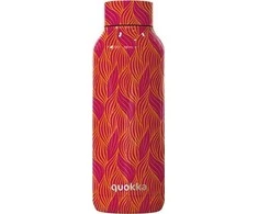 Quokka Solid - Nerūdijančio plieno dvigubas sienelės vakuuminis vandens butelis, nešiojamas termosas 510 ml (Oranžinis Bloom)