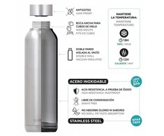 „Quokka Solid“ nerūdijančio plieno termo butelis 510 ml (aviečių rausva)