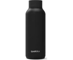 Quokka Solid - Nerūdijančio plieno dvigubas sienelės vakuuminis vandens butelis, nešiojamas termosas 510 ml (Jet Juodas)