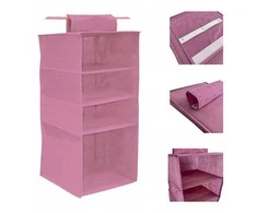 ORDINETT Hanging organizer with 4 shelves 33x33x82cm Blossom