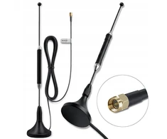 4G LTE 600-2700MHz antena su magnetiniu pagrindu - 5dBi - SMA - vidinė - Qoltec 57059