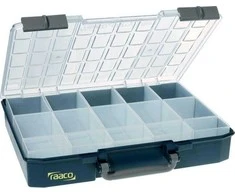 „raaco CarryLite 80“, Įrankių dėžė, Polikarbonatas (PC), Polipropilenas, Mėlyna, Permatoma, 13 kg, Vyris, 413 mm