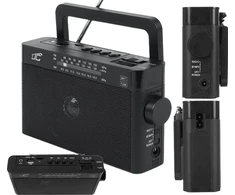 LTC nešiojamas radijo imtuvas SONA, Bluetooth, USB, TF, juodas