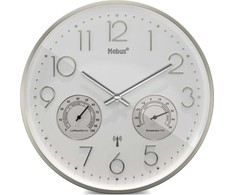 Radijo žadintuvas Mebus Mebus 12989 radio sieninis laikrodis with Thermo-Hygrometer