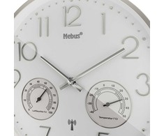 Radijo žadintuvas Mebus Mebus 12989 radio sieninis laikrodis with Thermo-Hygrometer