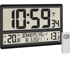 Laikrodžių radijas TFA TFA 60.4521.01 XL Radijo laikrodis su vidaus / lauko temperatūros