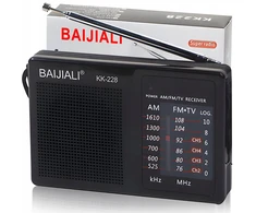 Baijiali Radio Virtuvės radijo konstrukcinė baterija FM AM lizdas maža kišeninė baterija