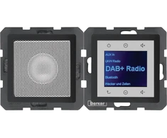 Radijas Hager Touch DAB+ Bluetooth su garsiakalbiu antracitas aksomas (30806086)