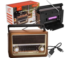 Nešiojamasis radijas LTC ELMA RETRO Bluetooth USB žibintuvėlis