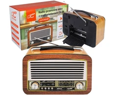 Nešiojamasis radijas Olza LTC 102UBT retro su apšvietimu FM/AM/SW USB Bluetooth