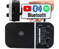Retoo Radio Nešiojamasis virtuvinis radijas su „Bluetooth“ antena, USB laikikliu, maitinamas iš akumuliatoriaus, ER1071