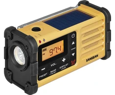 Sangean MMR-88 (USB-C) geltonas avarinis/sukamas/saulės energija varomas radijas