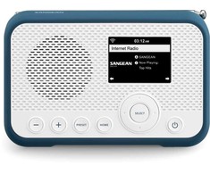 Radio Sangean Sangean WFR-39 Internet Taschenradio Internet, DAB, UKW Internetradio, UKW, WLAN Spotify, Weckfunktion, wiederaufladbar Weiß, Blau (A500466)