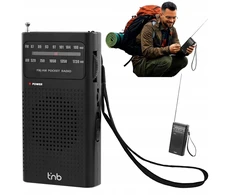 Radijas TnB Mini Nešiojamas FM / AM Turistinis Kišeninis Radijas su Baterijomis + 3,5 mm Jack / Fmpket1