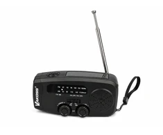 Vakoss FM-3660K FM/AM Emergency Radio with Dynamo / Flashlight / Power Bank / Solar Panel
